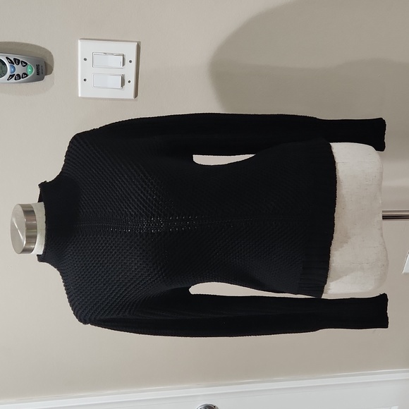 Pure Sweaters - PURE Mock Turtleneck Black Sweater - Size Small